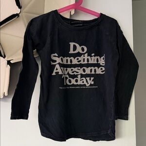 Tiny Whales size 6 kids long sleeve tee do something awesome today